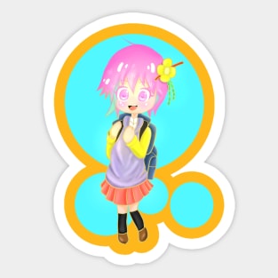 anime cartoon cute girl Sticker